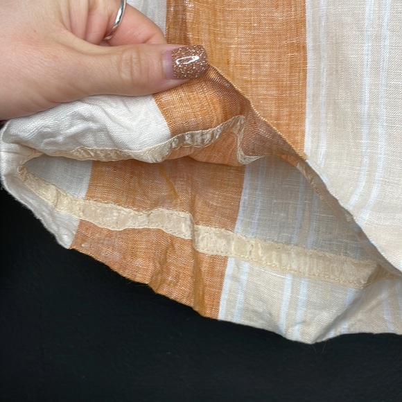 NWOT ett : twa Anthropologie Striped Linen Wide Leg Pants - Size 8 - Picture 8 of 17